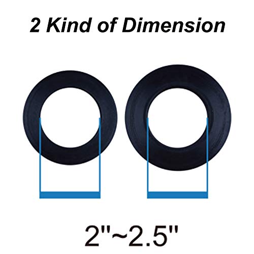 Hibbent Universal Toilet Tank to Bowl Gaskets with 3 Sets Brass Hardware Kits Fits Most 2-Inch 2.5-Inch Flush Valve Opening 2-Piece Toilet Tanks - image 2
