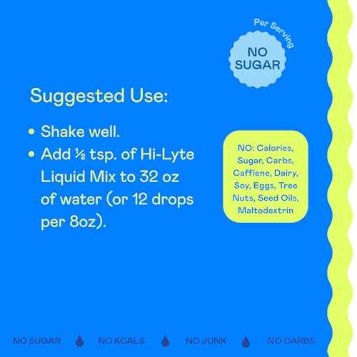 Image of Hi-Lyte Sugar Free Electrolytes for Rapid Hydration, Fasting and Immune Support (3 Bottles, 144 Servings) | NO Calories | 20%+ More Potassium, Magnesium & Zinc