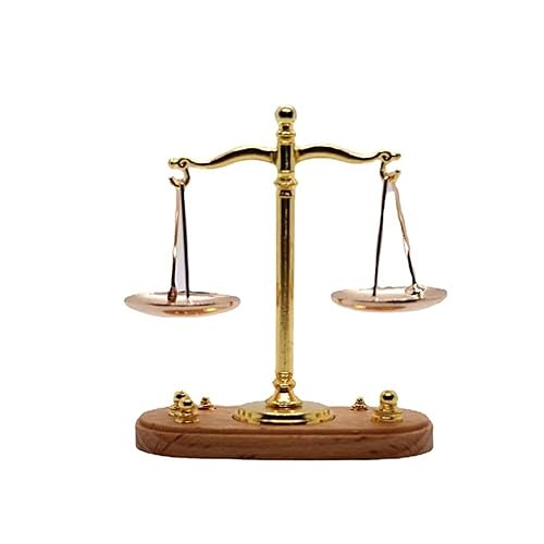 Leadigol Miniature Metal Vintage Balance Scale, 5.2x4.2x2cm Mini Balance Justice