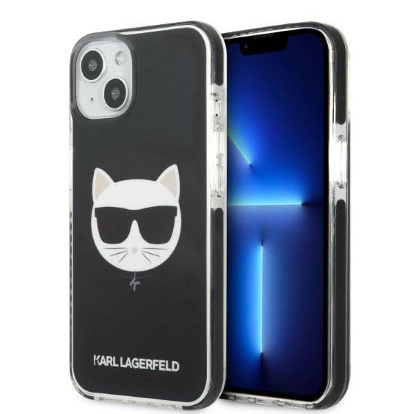 KARL LAGERFELD KLHCP13STPECK Coque pour iPhone 13 Mini 5,4" Coque Rigide Noir Chou