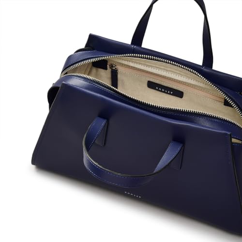 RADLEY London Drapers Road Women's Medium Leather Ziptop Satchel Bag, Evenfall3