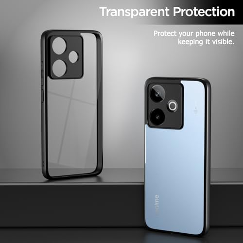 Image of Outlouders Back Cover for Realme GT 7 5G / GT 7T 5G | Sleek and Durable Protection Shockproof Armor Bumper Case(Black)