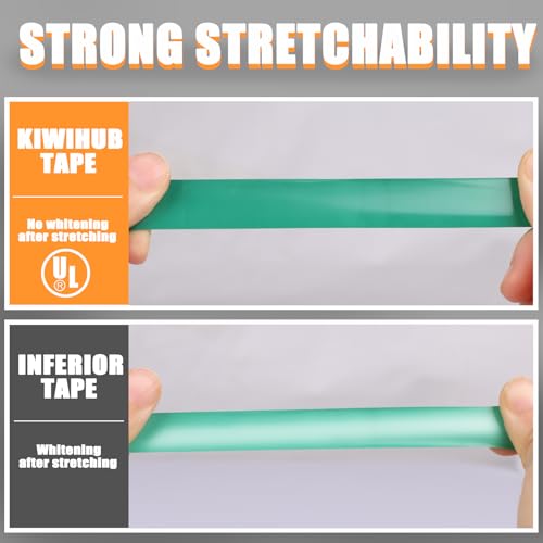 Image of Green Electrical Tape, UL Approved, Industrial Grade Vinyl Electrical Insulating Tape, Electric Tape for Improvement Electrical Equipment, 0.7in X 33ft (6 Pack)