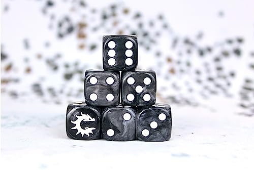Conquest Dice: Conquest Logo: 25 Black 16MM Six Sided Dice