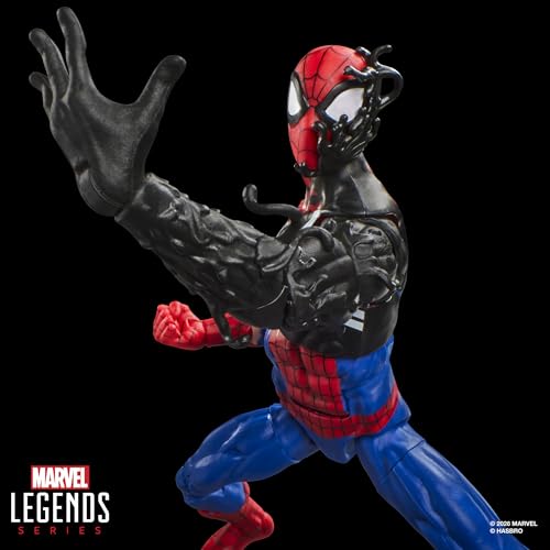 Marvel Legends Series Secret Wars Spider-Man (Alien-Kostüm), Retro Marvel Comics Action-Figur zum Sammeln mit Lentikularschild, 15 cm – Ansicht 4