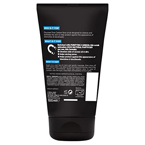 L'Oreal Paris Men Expert Anti-Blackhead Daily Face Scrub, 100ml - Image 3