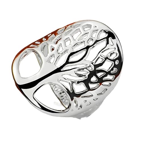 Bague Arbre de Vie Argent Anti-Ternissement pour Peau Sensible