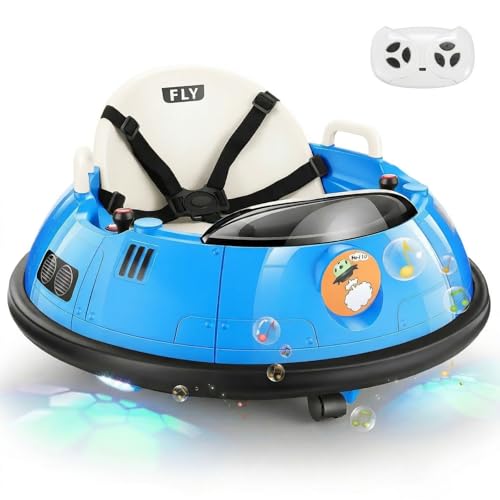 Hikole 12V Baby Bumper Car with Parent Remote, Electric Ride on Bumper Cars for Kids 1.5 - Detailed View