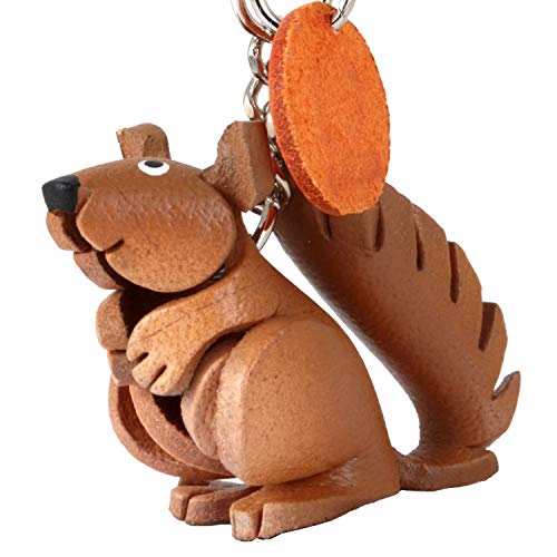 Preisvergleich Produktbild Monkimau Schlüsselanhänger Eichhörnchen aus Leder