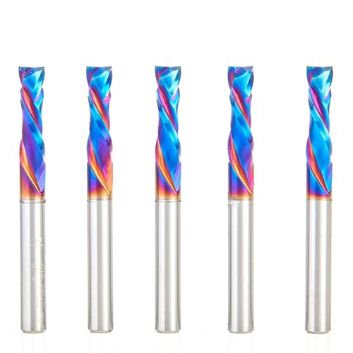 Image of Amana Tool Spektra Extreme Tool Life Coated CNC Compression Spiral Router Bit, 46170-K-5 5-Pack, 1 /4 D x 7 /8 CH x 1 /4 Shank x 2-1 /2 Inch Long 2 Flute