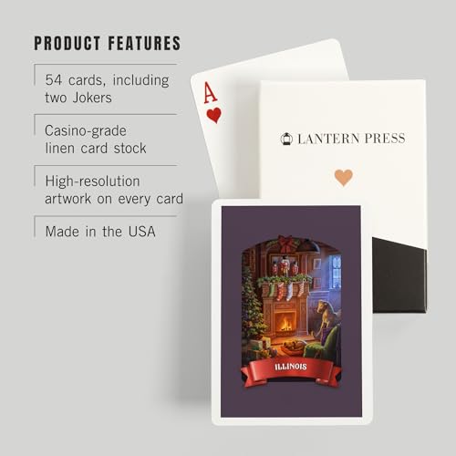 Lantern Press Illinois, 52 cartas póker tamaño adulto miniatura 3
