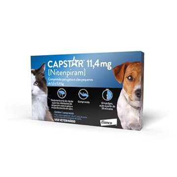 Antipulgas Capstar Novartis 11,4mg c/ 6 Comprimido - Cães e Gatos até 11,4kg
