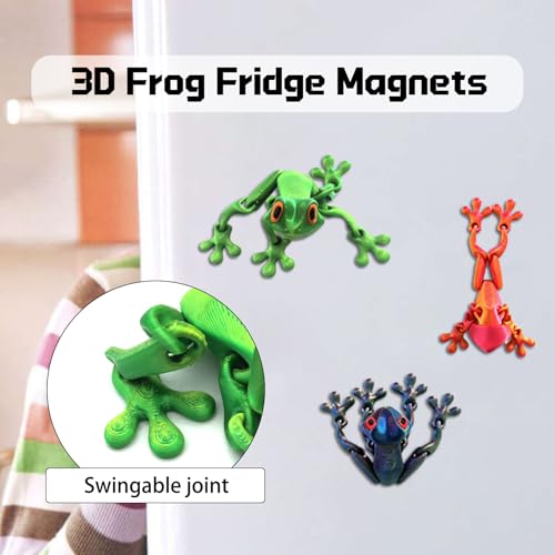 5 imanes magnéticos de rana 3D para refrigerador miniatura 4