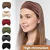 Culinavog 6 Pcs Bandeau Cheveux Femme, Large Headband Bohème Élastique avec Noeud, Antidérapant Serre-Tête Doux, Accessoires Cheveux Multicolores pour Yoga, Sport, Quotidien #3