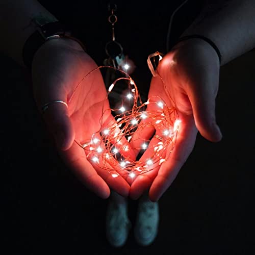 Blumenstrauß Kupferdraht, LED, Rot, 1 m