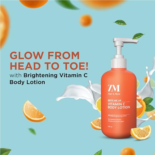 Image of ZM Zayn & Myza Vitamin C Body Lotion, Glow Reviving & Skin Brightening, Shea butter, 500ml