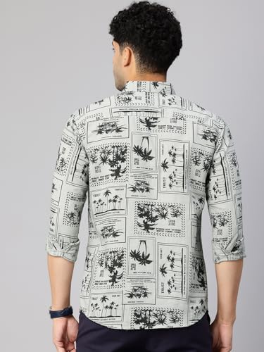 Image of Majestic Man Men's Stylish Unique Print Casual Shirt - Pure Cotton| Full Sleeve | Trendy & Comfortable