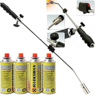 Garden Weed Burner Butane Weed Gas Wand Blowtorch Garden Torch Weeds Killer Burner (WeedWand with 4 CAN MM)