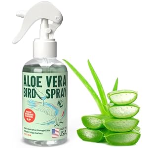 Aloe Vera Bird Spray – 8.5oz/251mL – Non-Toxic Bird Bath Relieves Dry/Itchy Skin & Softens Feathers – Made in USA – Safe & Effective for All Birds – Promote Healthy Plumage – Odor-Free
