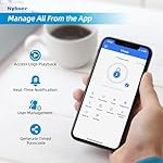 WiFi Video Smart Door Lock: Fingerprint Door Lock with Camera- Keyless Entry Door Lock with Handle - Electronic Digital Door Lock with Keypad - WiFi Smart Lock for Front Door, Black, H3 Pro - Image 2