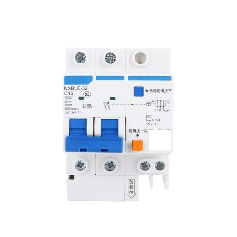 Disyuntor de corriente residual de 30 mA interruptor diferencial automas de 6 kA C16