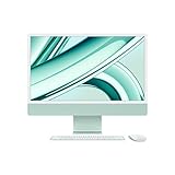 Apple 2023 iMac All-in-One Desktop Computer with M3 chip: 8-core CPU, 10-core GPU, 24-inch 4.5K Retina Display, 8GB Unified Memory, 256GB SSD Storage. Works with iPhone/iPad; Green; French
