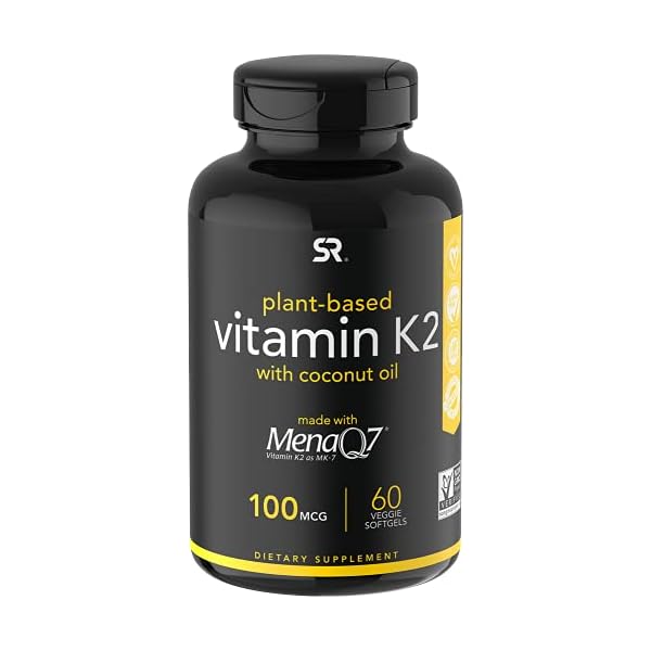 Sports Research Vitamin K2 as MK7 with Organic Coconut Oil | Made with MenaQ7 from Fermented Chickpea | Non-GMO Verified…