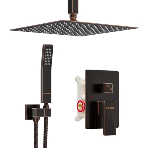 Ceiling-Oil-Rubbed-Bronze-Shower-System-Complete-Trim-Kit-with-12-Inch-Rain-Shower-Head-Handheld-Head-and-Valve-Combo-for-an-Elevated-Bathroom-Experience Ceiling Oil Rubbed Bronze Shower System Complete Trim Kit with 12 Inch Rain Shower Head Handheld Head and Valve Combo for an Elevated Bathroom Experience