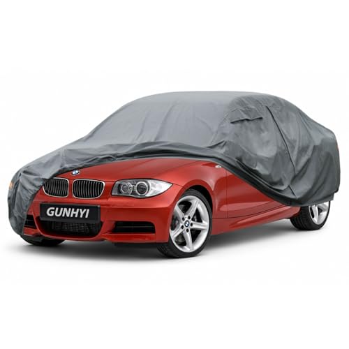 Image of GUNHYI Premium Car Cover Custom Fit BMW 1-Series Coupe /Sedan, 16 Layers Heavy Duty Car Cover Waterproof All Weather with Zipper Door for Sun Rain Snow Dust Uv Protection