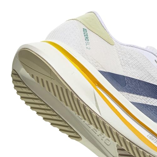 adidas Herren Adizero Sl2 Shoes, FTWR White/Dark Blue/Dual Yellow, 40 EU – Ansicht 4