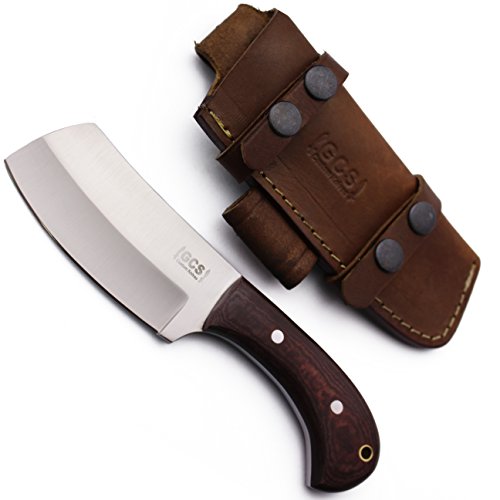 GCS Handmade Micarta Handle D2 Tool Steel Tactical Hunting Knife with leather sheath Full tang blade designed for Hunting & EDC GCS 16 - GCS Knives