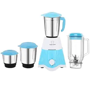 750watt Multi-Functional Juicer Mixer Grinder With 3 Sharp Stainlees Steel and 1 Juicer Jar For Grinding Mixing and Juicing | Mixer Grinder with 4 Jars Set | 1 Year Warranty (Primier Blue)