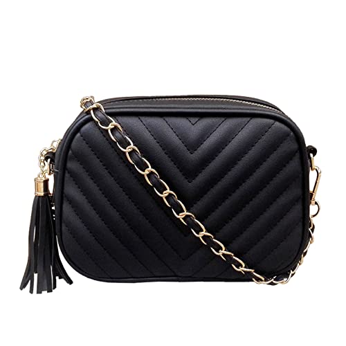 Small Crossbody Purses for Women Quilted Crossbody Shoulder Handbags Trendy Clutch Purse Camera Bag