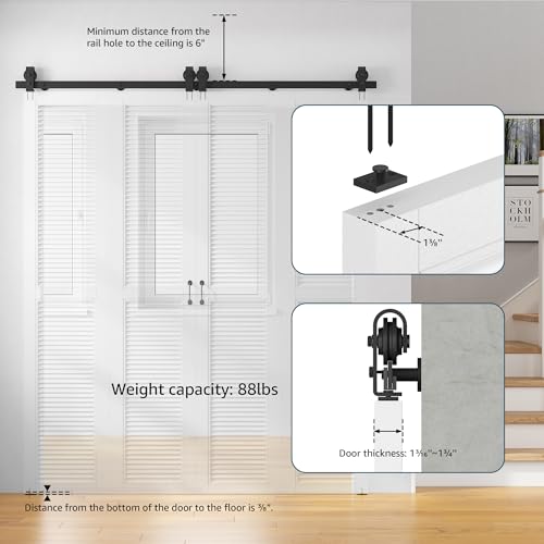 Kit de herrajes para puerta doble plegable de 60 pulgadas en forma de T miniatura 5