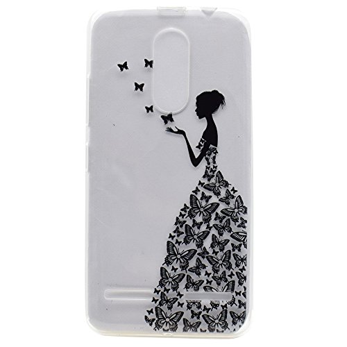 compatibile con LENOVO K6 / K6 POWER k33a48 custodia cover protezione flessibile slim CASE FARFALLA BUTTERFLY GEL SILICONE TPU MORBIDA