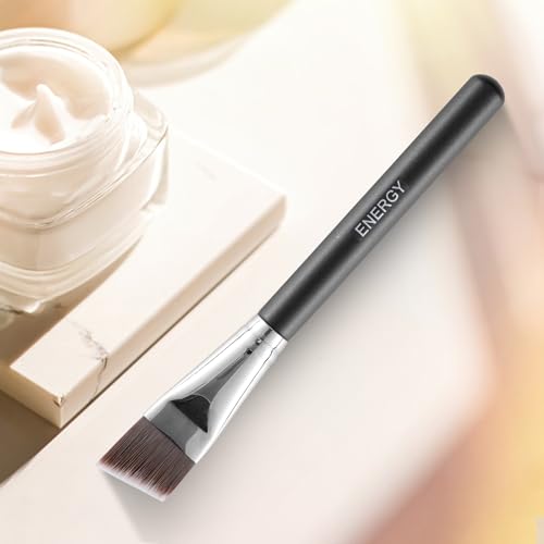 ENERGY Pincel de base angular para maquiagem líquida, pincel de maquiagem plana para base, máscara f