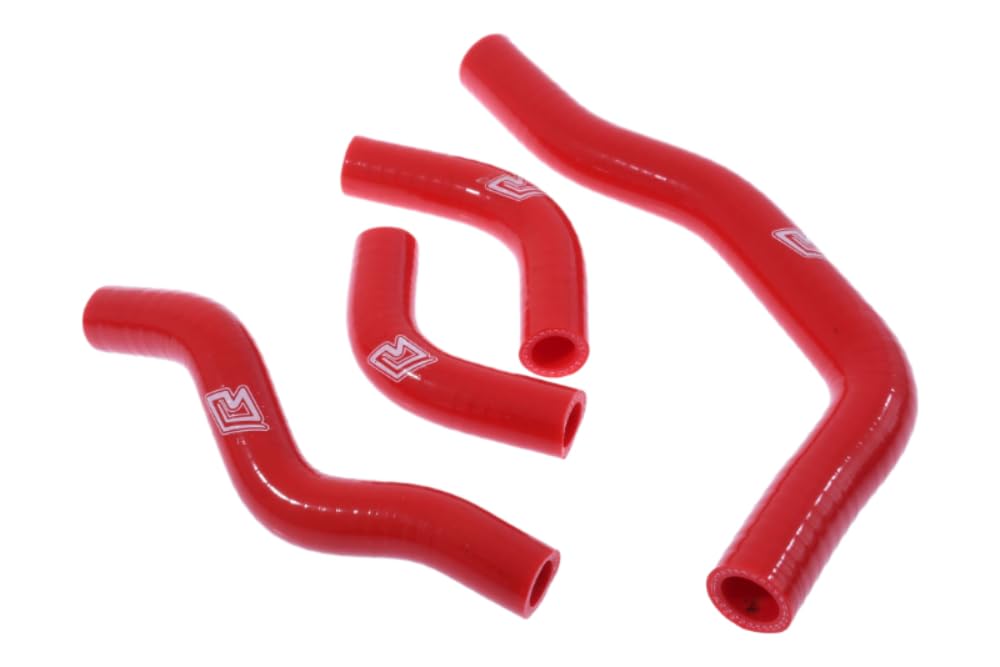 avdb-moto Kit Tubi Manicotti Radiatore Acqua Compatibile con HONDA CRF 450 X CRF450X 2005-2016 (Rosso)