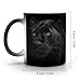 KWQDOZF Taza de cerámica con diseño de leopardo de piel negra que cambia de color y cambia de temperatura Imagen de KWQDOZF Taza de cerámica con diseño de leopardo de piel negra que cambia de color y cambia de temperatura