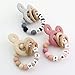 Personalized Baby Teether with Name - Custom Mouse Silicone Teether & Natural Wooden Ring for Boys & Girls - Handmade Unique Baby Shower Gift for Infants & Toddlers (Grey)