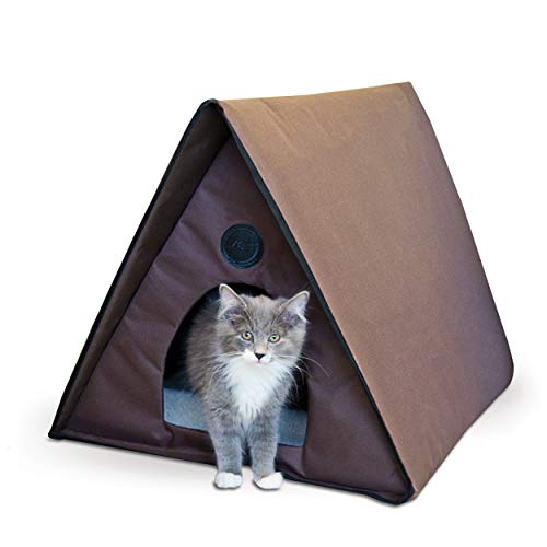 K&H Pet Products Outdoor Multi-Kitty A-Frame Chocolate 35 X 20.5 X 20 Inches Unheated