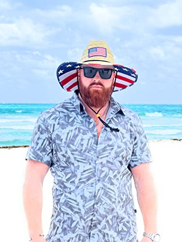 Image of Printed Pattern Straw Sun Hat