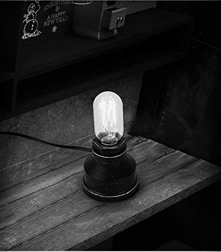 Lampe de table tuyau d'eau vintage style industriel steampunk rétro base E27