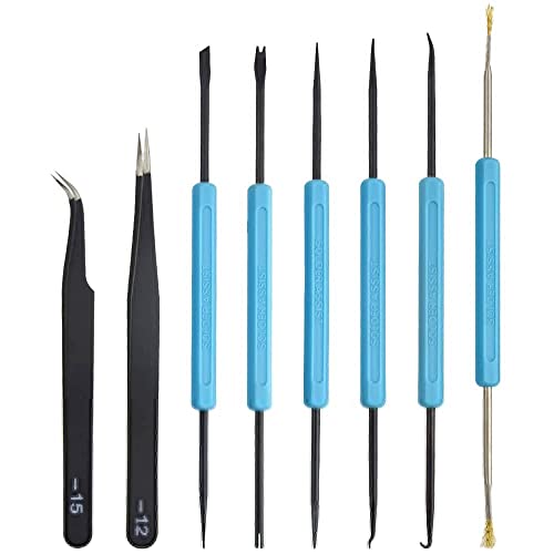 XINMEIWEN Professional Solder Assist Tool Löt-Hilfswerkzeug Doppelseitige Hilfe Reparatur Löt-Kit für Löten und Entlöten (8 Stück)