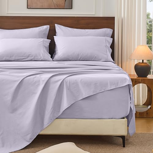 Image of Bedlifes 100% French Linen King Bedding Set - 18-24 inch Extra Deep, 4-Piece | Soft & Durable, Breathable & Cooling, Flax Linen Sheet, OEKO-TEX Certified, Moisture Wicking, Easy Care, Machine Washable