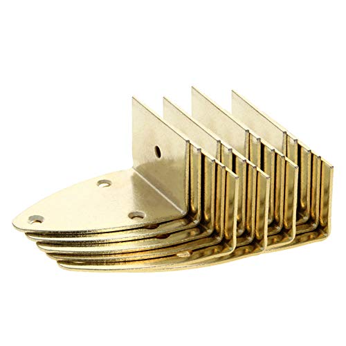 Image of MroMax Picture Photo Frame Metal Brace Bracket Hanger Gold Tone 27 x 26 x 42mm /1.06 x 1.02 x 1.65-inch Large 20pcs