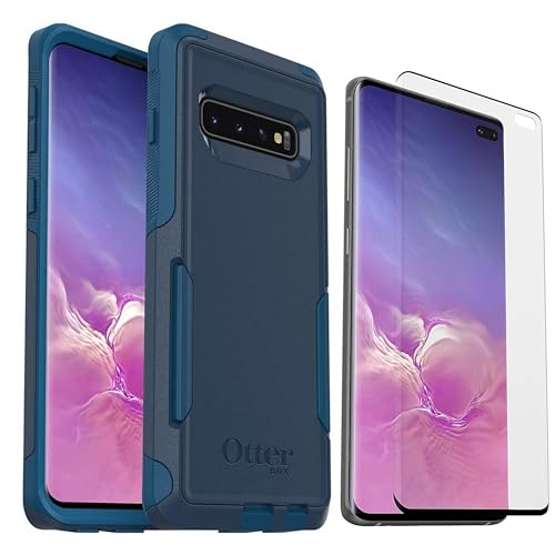 Image of OtterBox Commuter Series Case for Samsung Galaxy S10 with Alpha Flex Glass Screen Protector - Non-Retail Packaging - Bespoke Way
