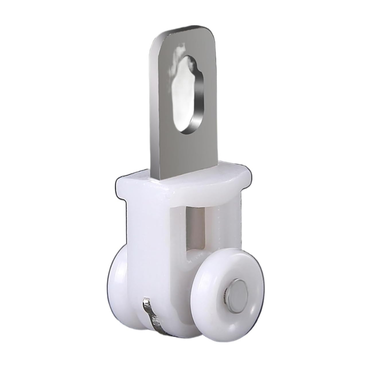 Curtain Glider Hooks, Silent Stainless Steel Pulley Set,20pcs Gliders & Roller Wheels for Smooth Operation Ideal