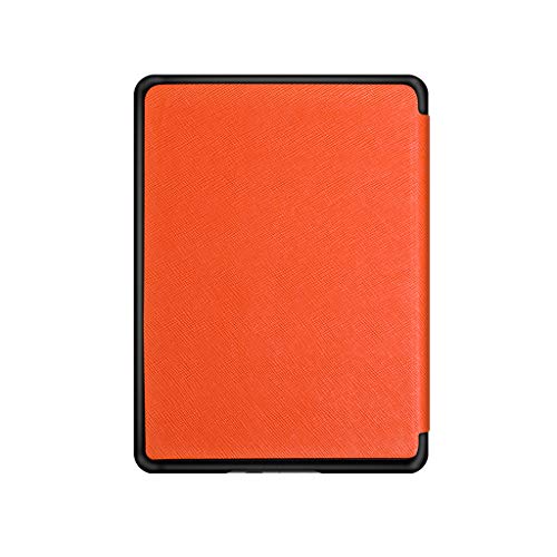 Case for Amazon All-New Kindle (10th Generation, 2019 Release) - Tuscom Premium Lightweight PU Leather Smart Cover Back Shell Protector for Amazon Kindle 10th Gen E-Reader Accessories (Orange)