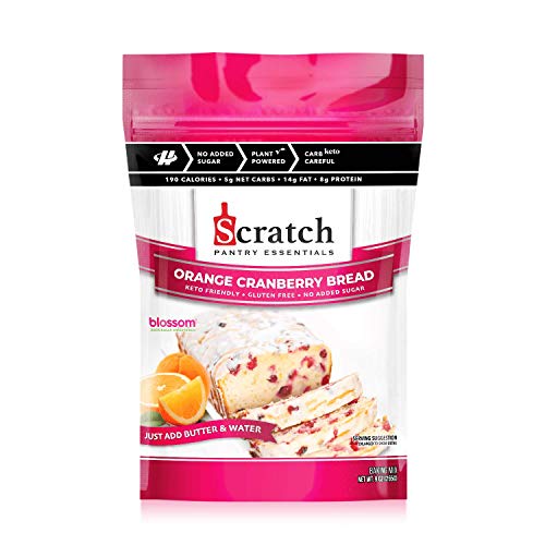 Orange Cranberry Loaf & Muffin Mix by Scratch - Low Carb Keto (4g Net Carbs), No Added Sugar, Gluten Free,...
