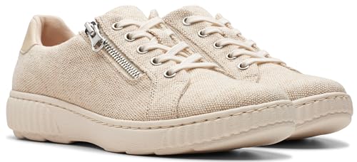 Image of Clarks Women's Caroline Echo Canvas Side Zip Fashion Sneaker